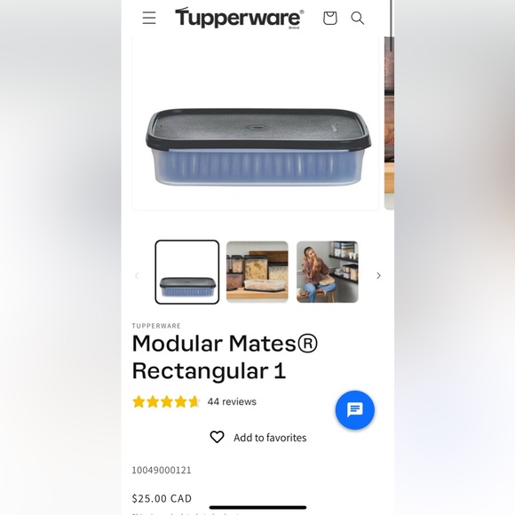 Tupperware Modular Mates Rectangular Storage Containers - Picture 4 of 6